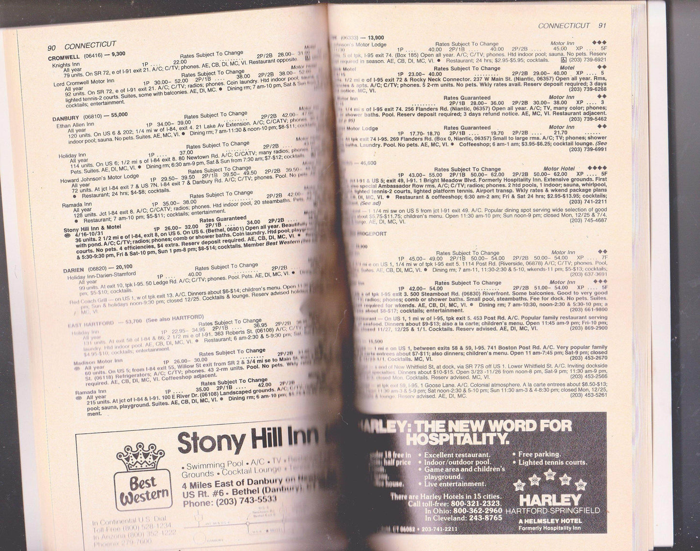 AAA TourBook 1980 Connecticut Massachusetts Rhode Island Travel Guide - TulipStuff