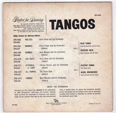 Tangos 45rpm RCA Victor EPA-646 1955 Perfect for Dancing Fred Astaire Studios - TulipStuff
