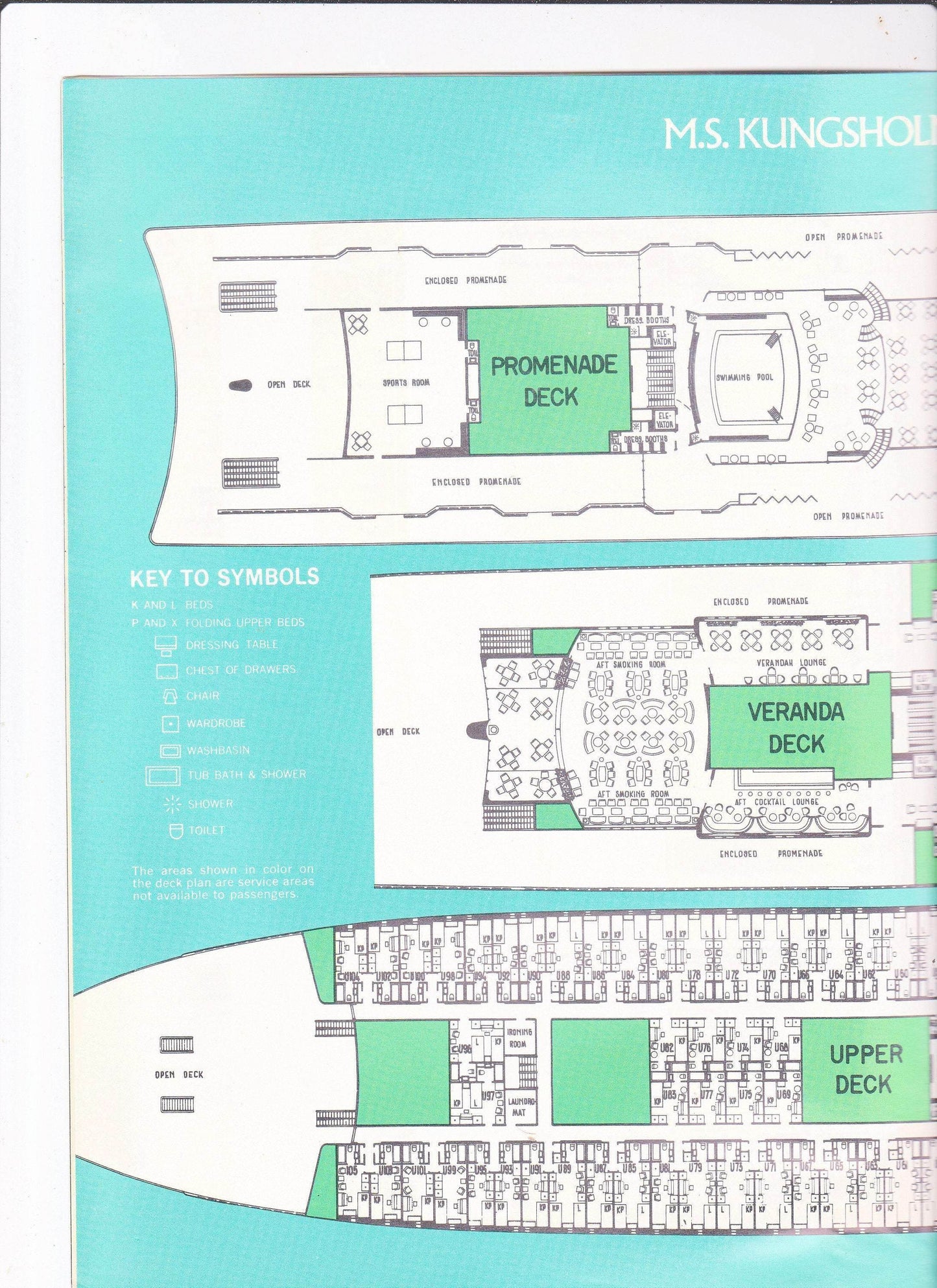Swedish American Line ms Kungsholm 1975 Autumn Odyssey 40-day Cruise Brochure - TulipStuff