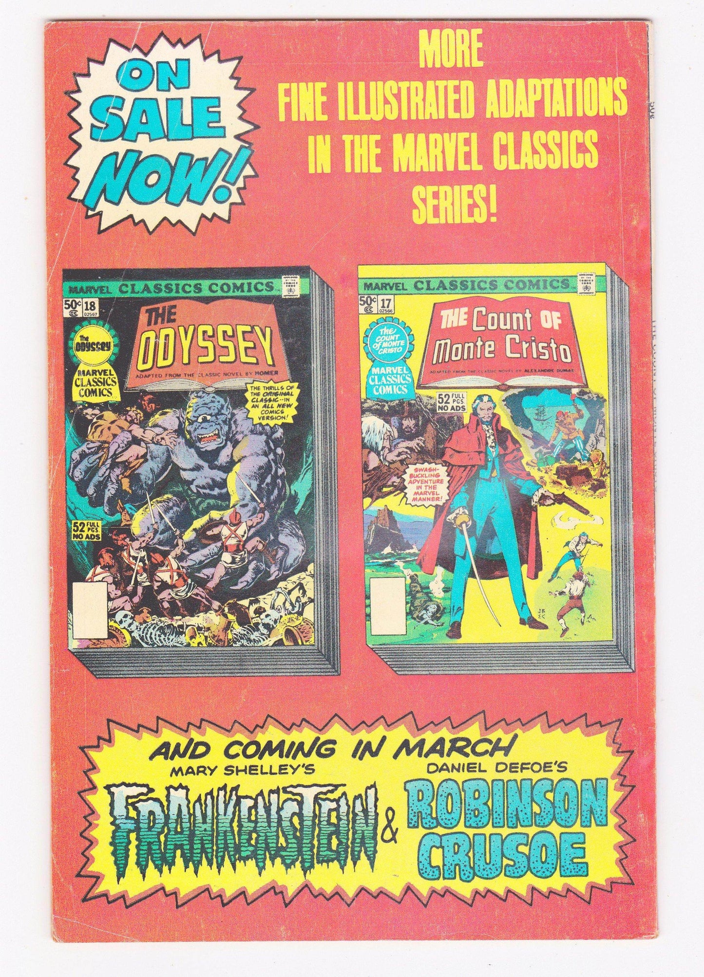Marvel Classics Comics The Count of Monte Cristo Alexandre Dumas 1977 - TulipStuff
