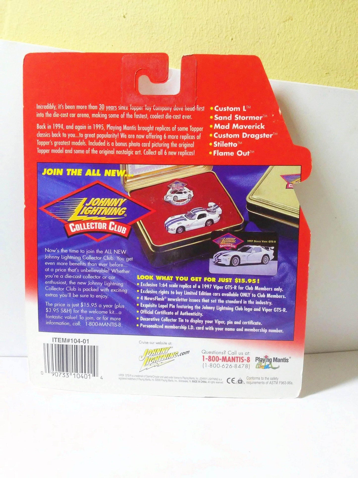 Johnny Lightning Topper Series Flame Out Fire Engine Diecast Metal Toy 2000 - TulipStuff