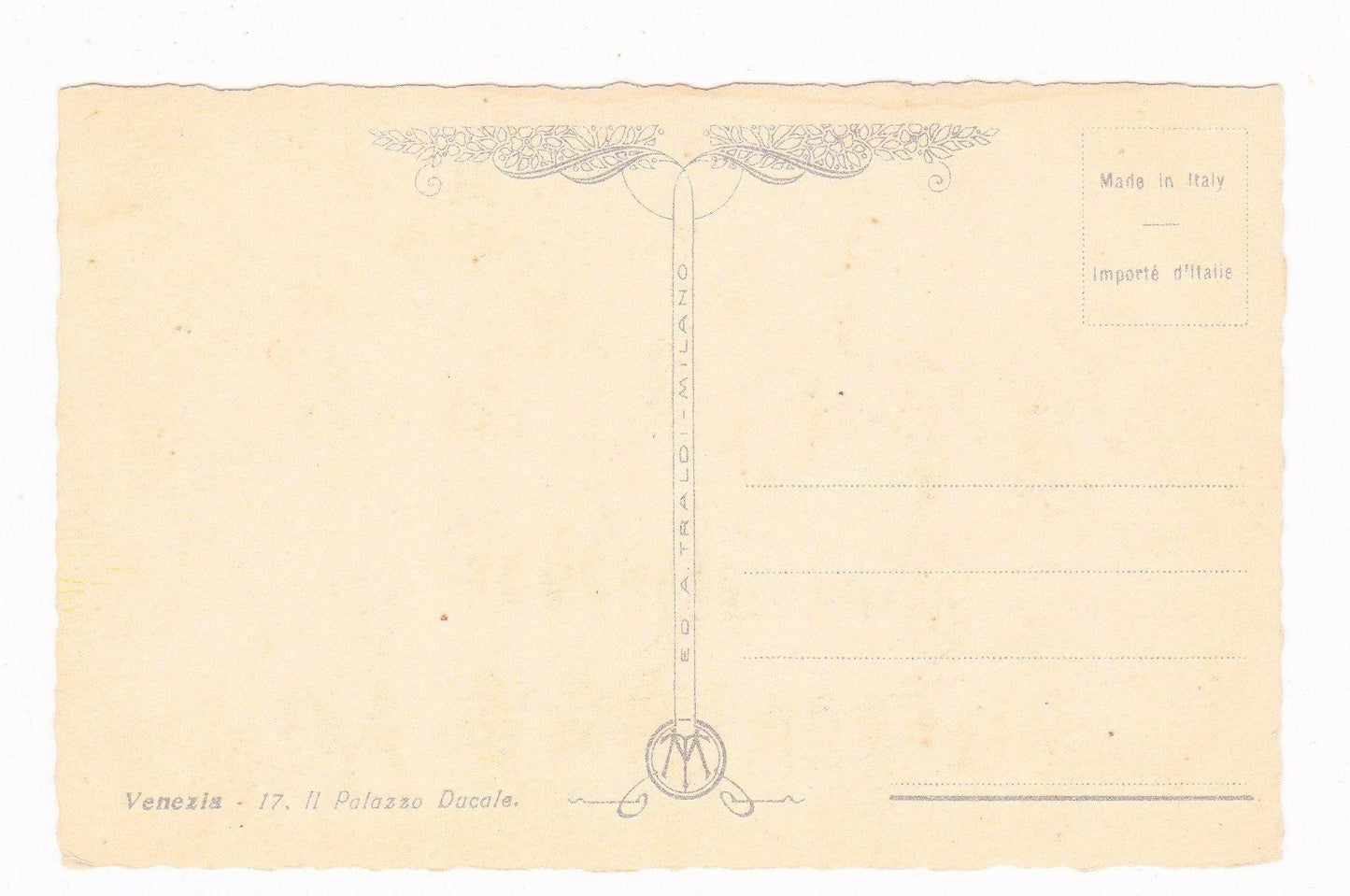 Venezia Il Palazzo Ducale Vintage Italian Artistic Postcard 1920's - TulipStuff