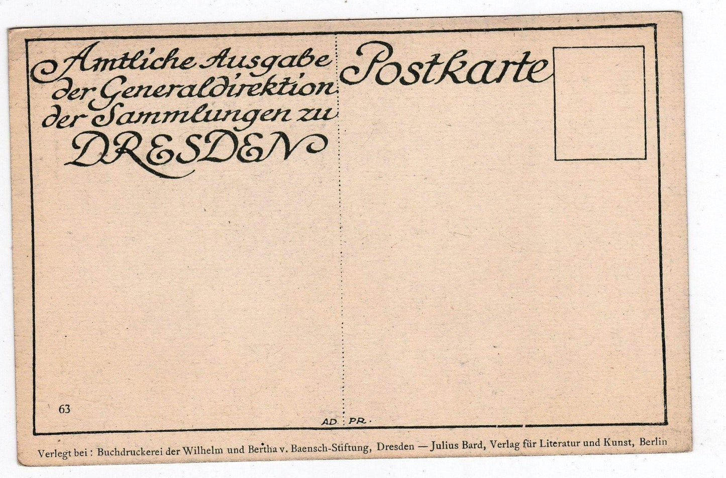 Peter Paul Rubens Satyr und Madchen mit dem Fruchtkorbe 1920's Postcard Julius Bard no. 63 Dresden Germany - TulipStuff