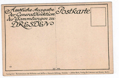 Peter Paul Rubens Satyr und Madchen mit dem Fruchtkorbe 1920's Postcard Julius Bard no. 63 Dresden Germany - TulipStuff