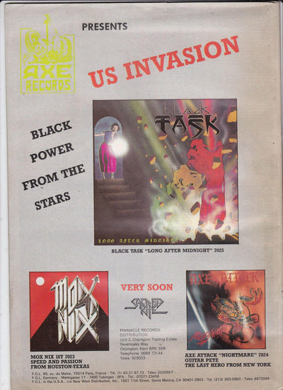 Metal Forces #18 Heavy Metal Magazine 1986 Celtic Frost Accept Megadeth Whiplash - TulipStuff