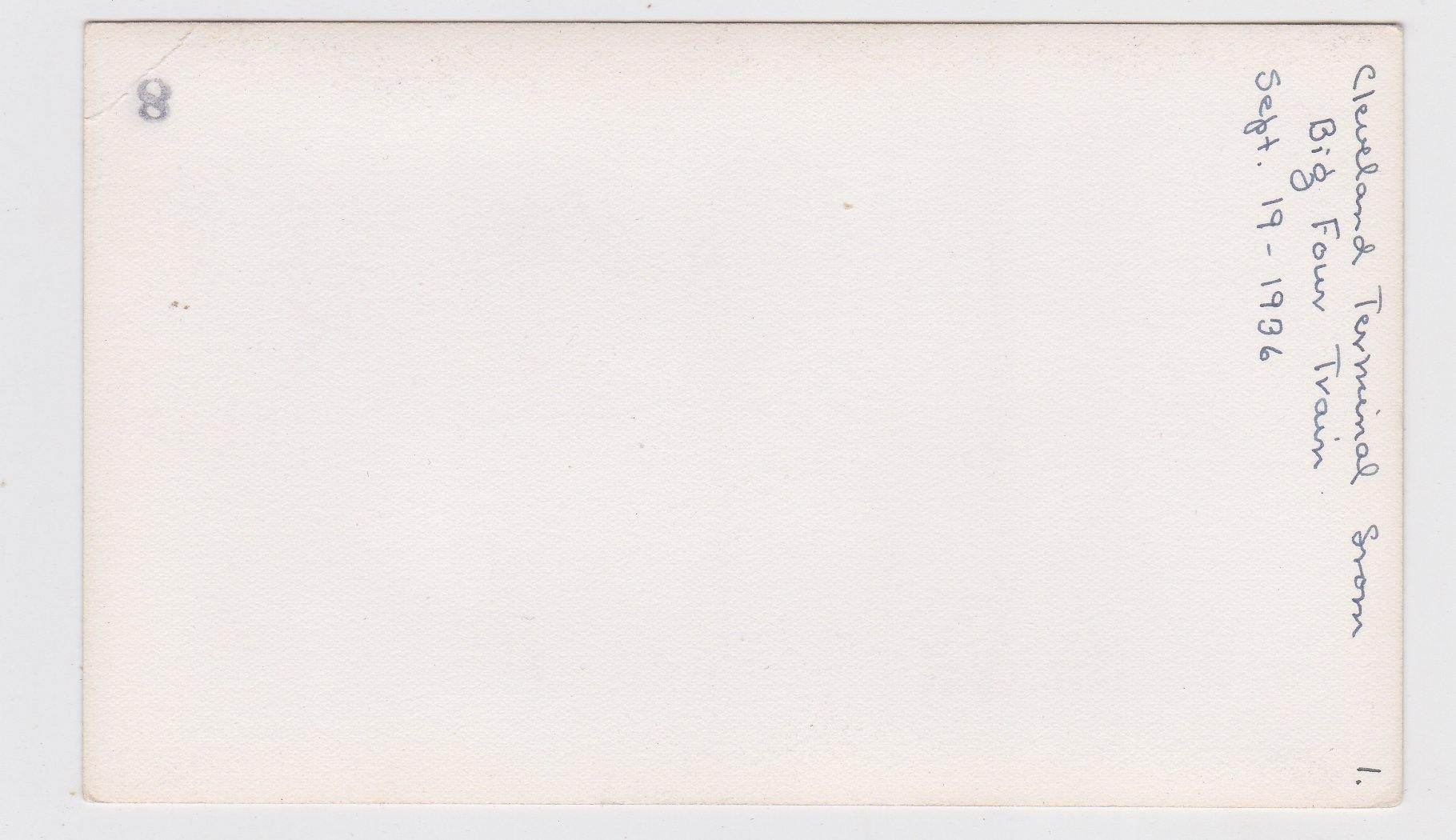 Cleveland Terminal From big Four Train September 19 1936 Black and White Photo - TulipStuff