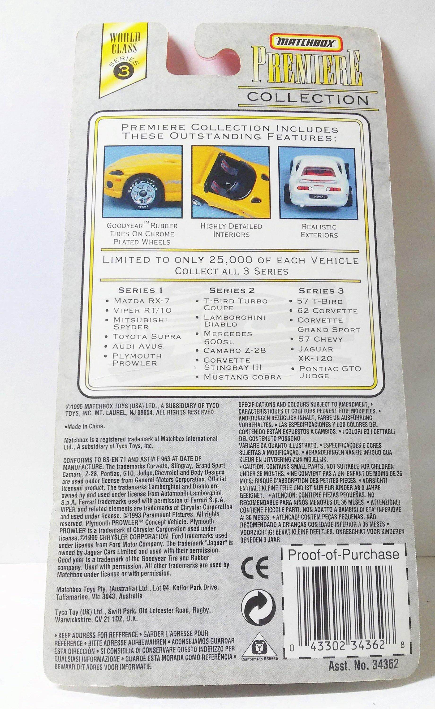 Matchbox Premiere Collection '62 Corvette Chevy Limited Edition 1995 - TulipStuff
