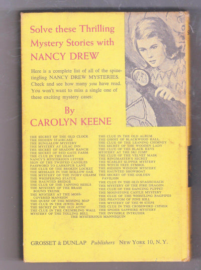 The Haunted Showboat Nancy Drew Mystery Stories Carolyn Keene Hardcover Book 1957 - TulipStuff