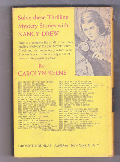 The Haunted Showboat Nancy Drew Mystery Stories Carolyn Keene Hardcover Book 1957 - TulipStuff