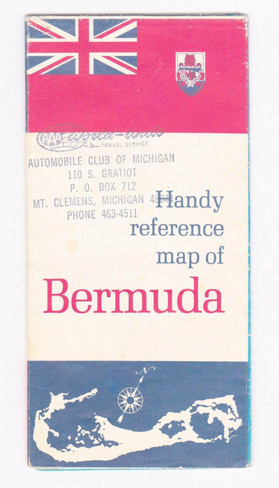 Handy Reference Map of Bermuda 1966 - TulipStuff