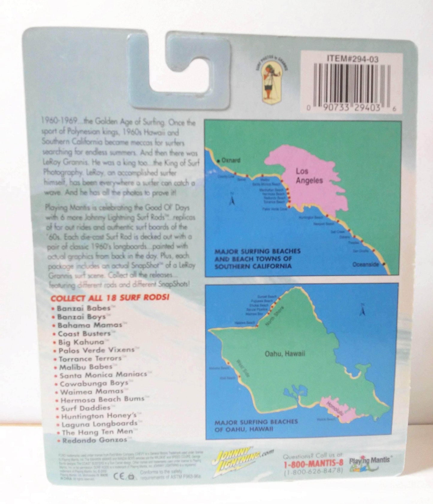 Johnny Lightning Surf Rods Banzai Babes #556 Flathead Flyer Ford Coupe Diecast Car with Surfboards 2000 - TulipStuff