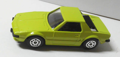 Corgi Juniors 86-A1 Fiat X1/9 Green Body Black Interior Whizzwheels Made in Great Britain 1974 - TulipStuff