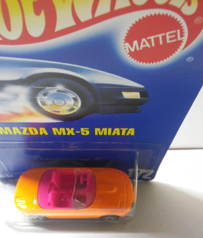 Hot Wheels G-Force Mazda MX-5 Miata Day-Glo Orange Screamin' Wheels 1994 - TulipStuff