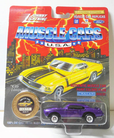 Johnny Lightning Muscle Cars USA Pontiac 1969 GTO Judge Limited Edition Vintage Diecast Car - TulipStuff