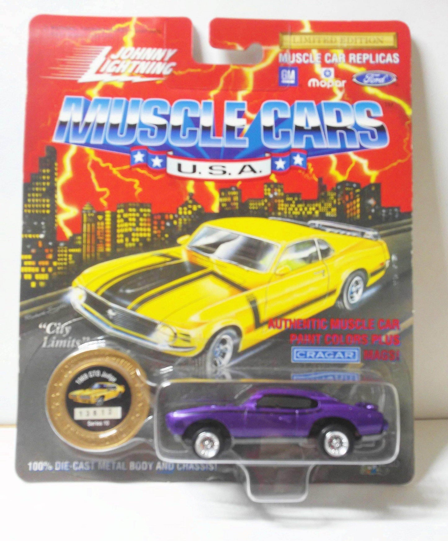 Johnny Lightning Muscle Cars USA Pontiac 1969 GTO Judge Limited Edition Vintage Diecast Car - TulipStuff