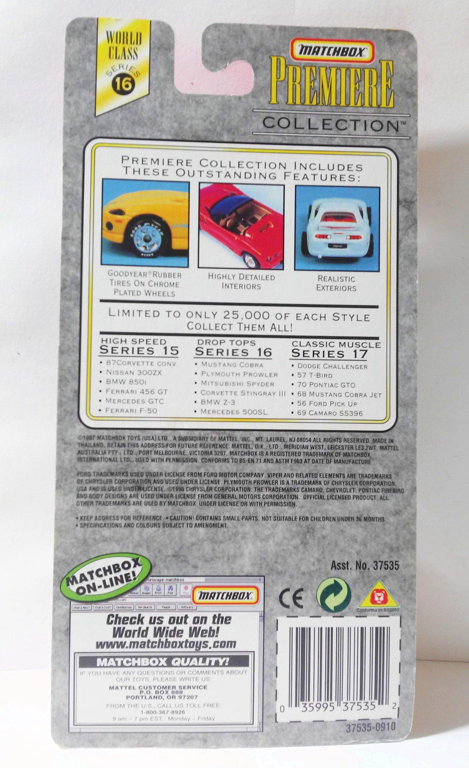 Matchbox Premiere Collection Mercedes 500 SL Convertible Die-cast Luxury Car Limited Edition 1997 - TulipStuff