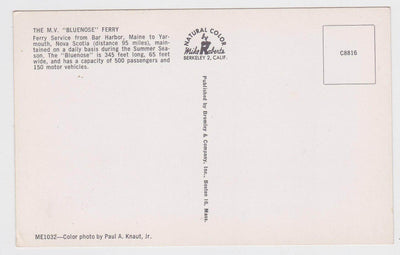 MV Bluenose Ferry Bar Harbor Maine Yarmouth Nova Scotia 1950's Postcard - TulipStuff