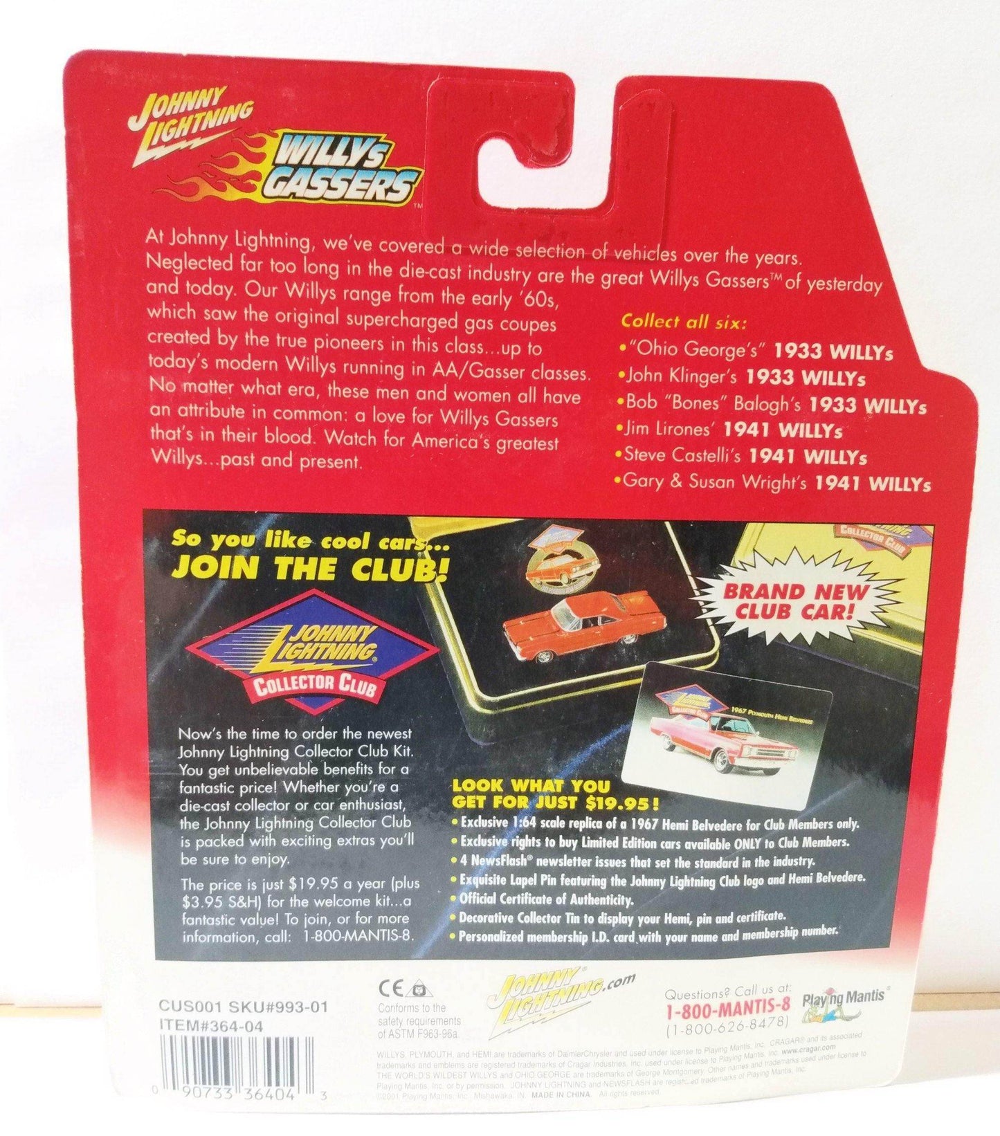 Johnny Lightning Willys Gassers Series Steve Castelli 1941 Willys Diecast Car - TulipStuff