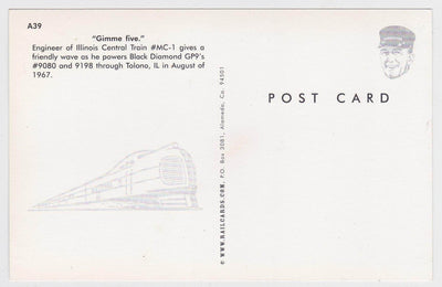 Illinois Central Black Diamond EMD GP9 Locomotive in Tolono IL - TulipStuff