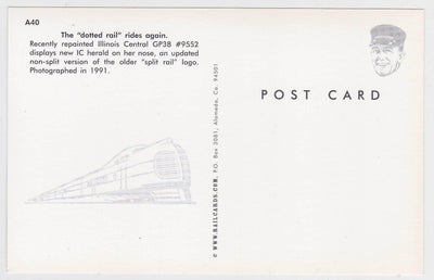 Illinois Central EMD GP38 Locomotive With New Logo in 1991 - TulipStuff