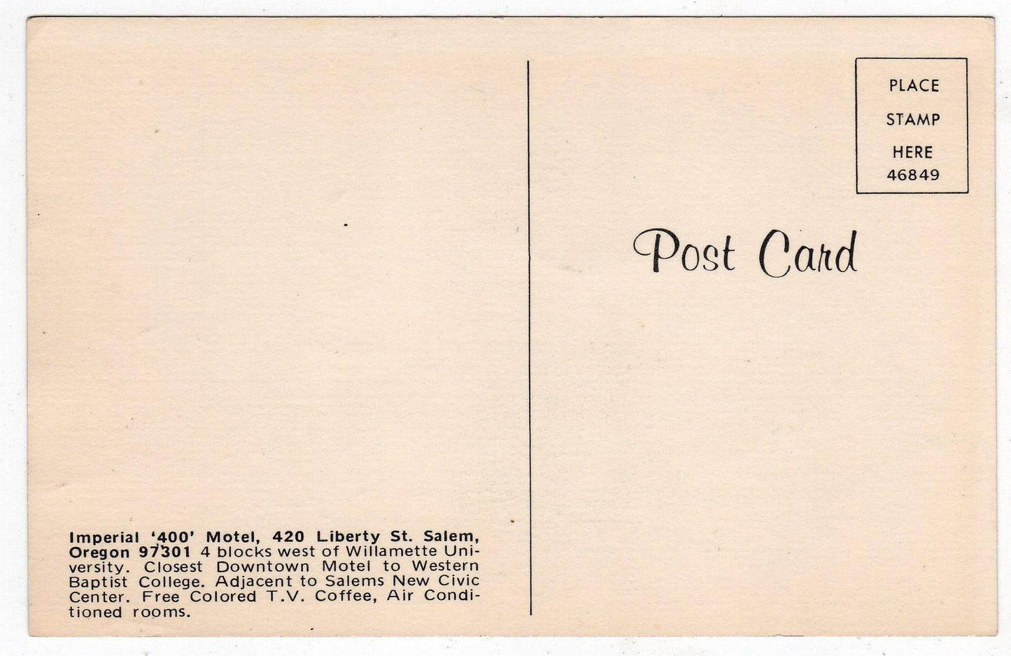 Imperial 400 Motel Liberty St Salem Oregon Early 1970's - TulipStuff