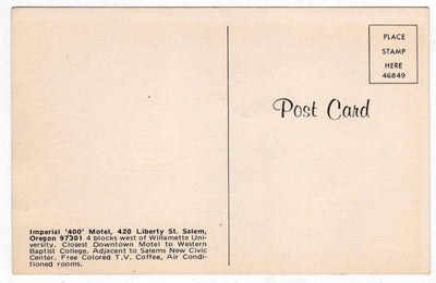 Imperial 400 Motel Liberty St Salem Oregon Early 1970's - TulipStuff