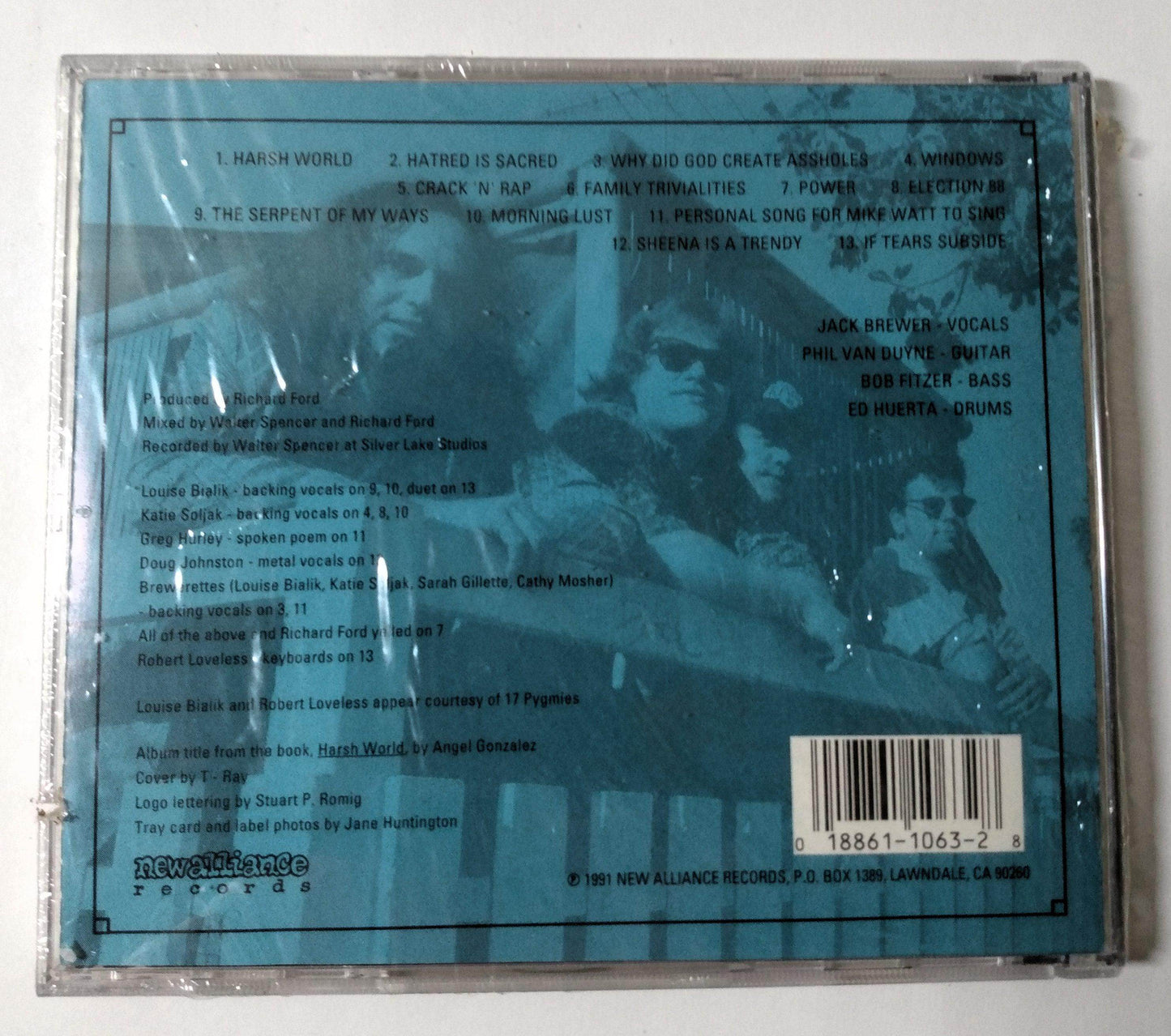 Jack Brewer Band Harsh World New Alliance Album CD 1991 - TulipStuff