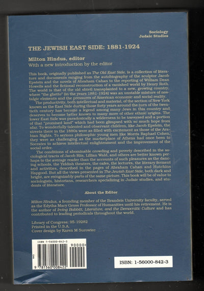 The Jewish East Side 1881-1924 Milton Hindus 1995 - TulipStuff