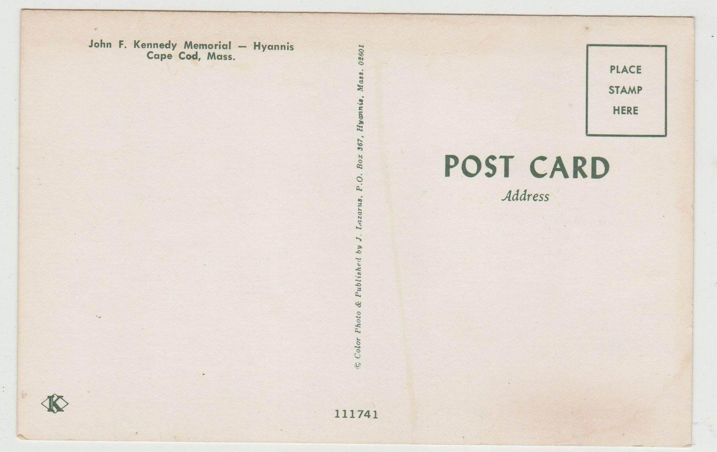 John F Kennedy Memorial Hyannis Cape Cod Massachusetts 1960's - TulipStuff