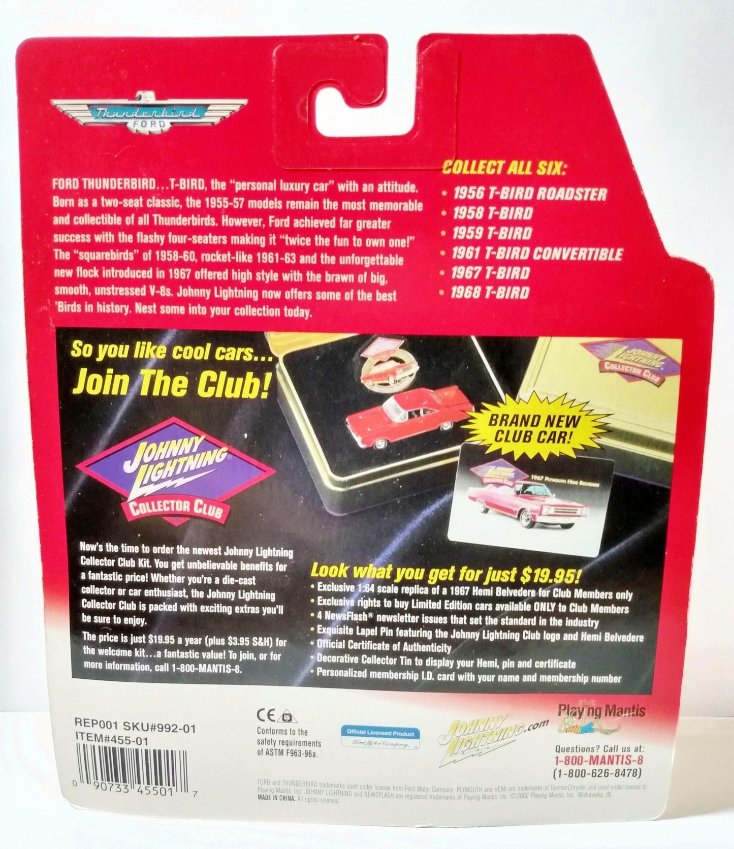 Johnny Lightning Legendary Bad Birds 1958 Ford T-Bird Thunderbird - TulipStuff