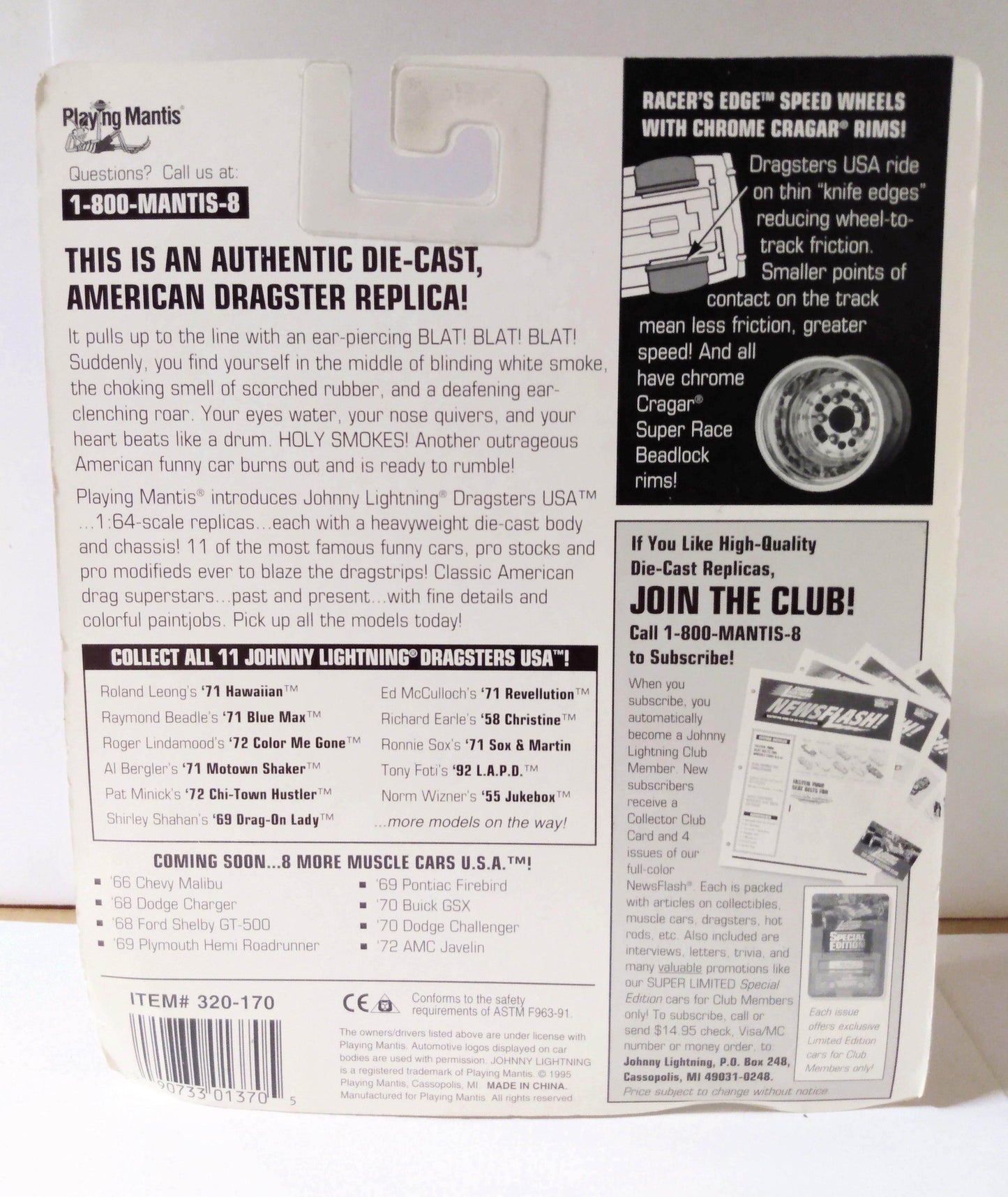 Johnny Lightning Dragsters USA Raymond Beadle 71 Blue Max Ford Mustang - TulipStuff