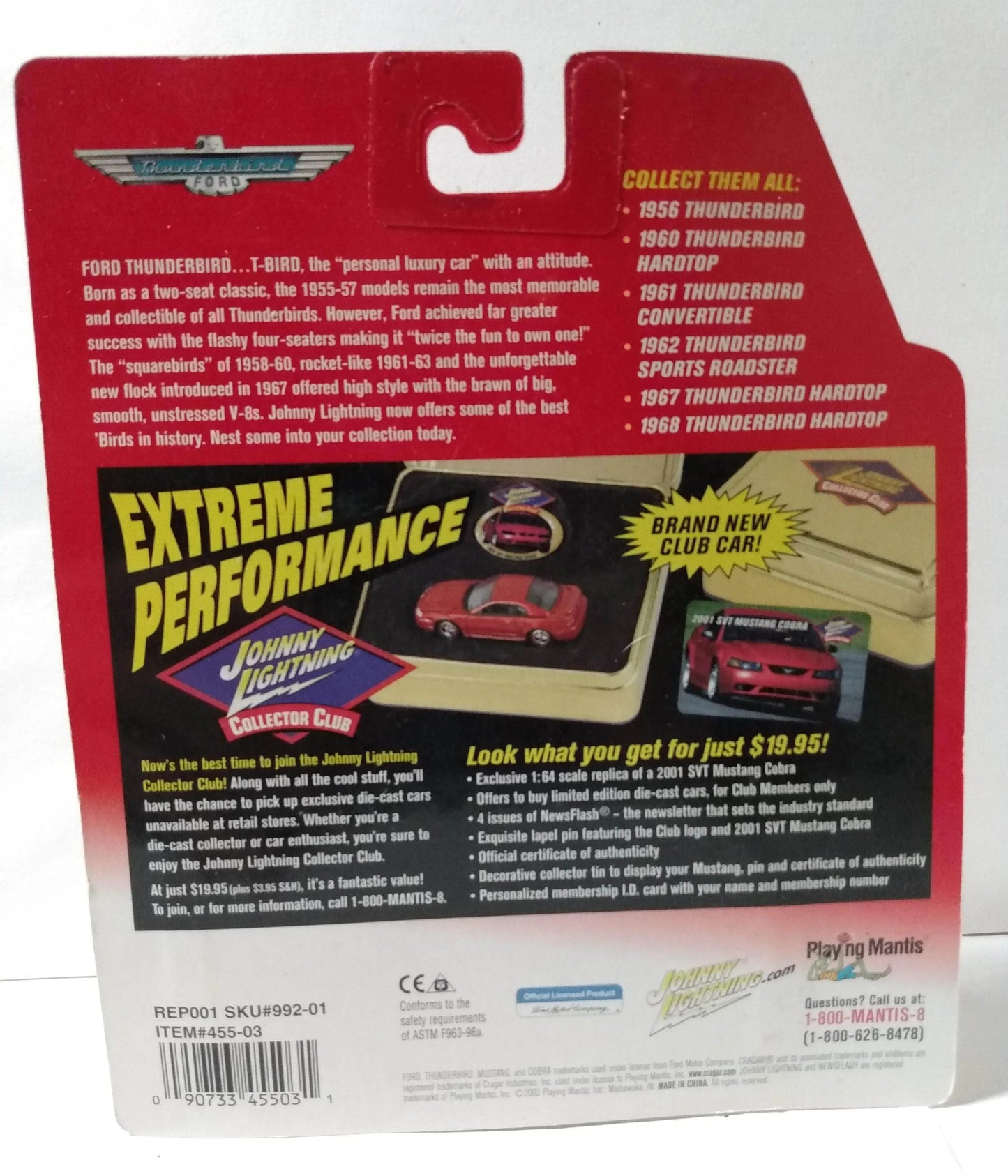 Johnny Lightning Legendary Bad Birds 1962 Ford Thunderbird Convertible - TulipStuff