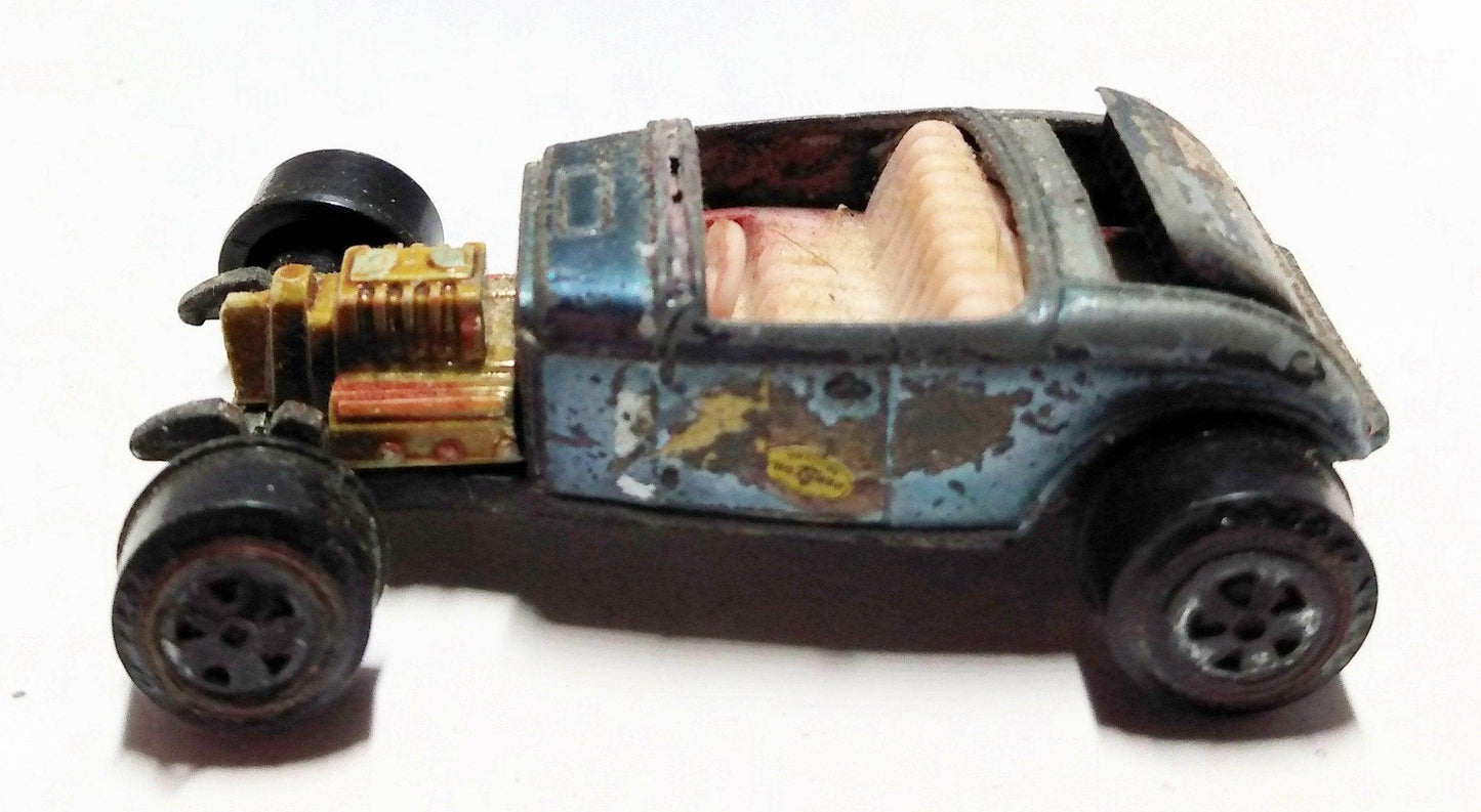 Johnny Lightning Topper Custom '32 Ford Roadster Hot Rod USA 1969 Blue - TulipStuff
