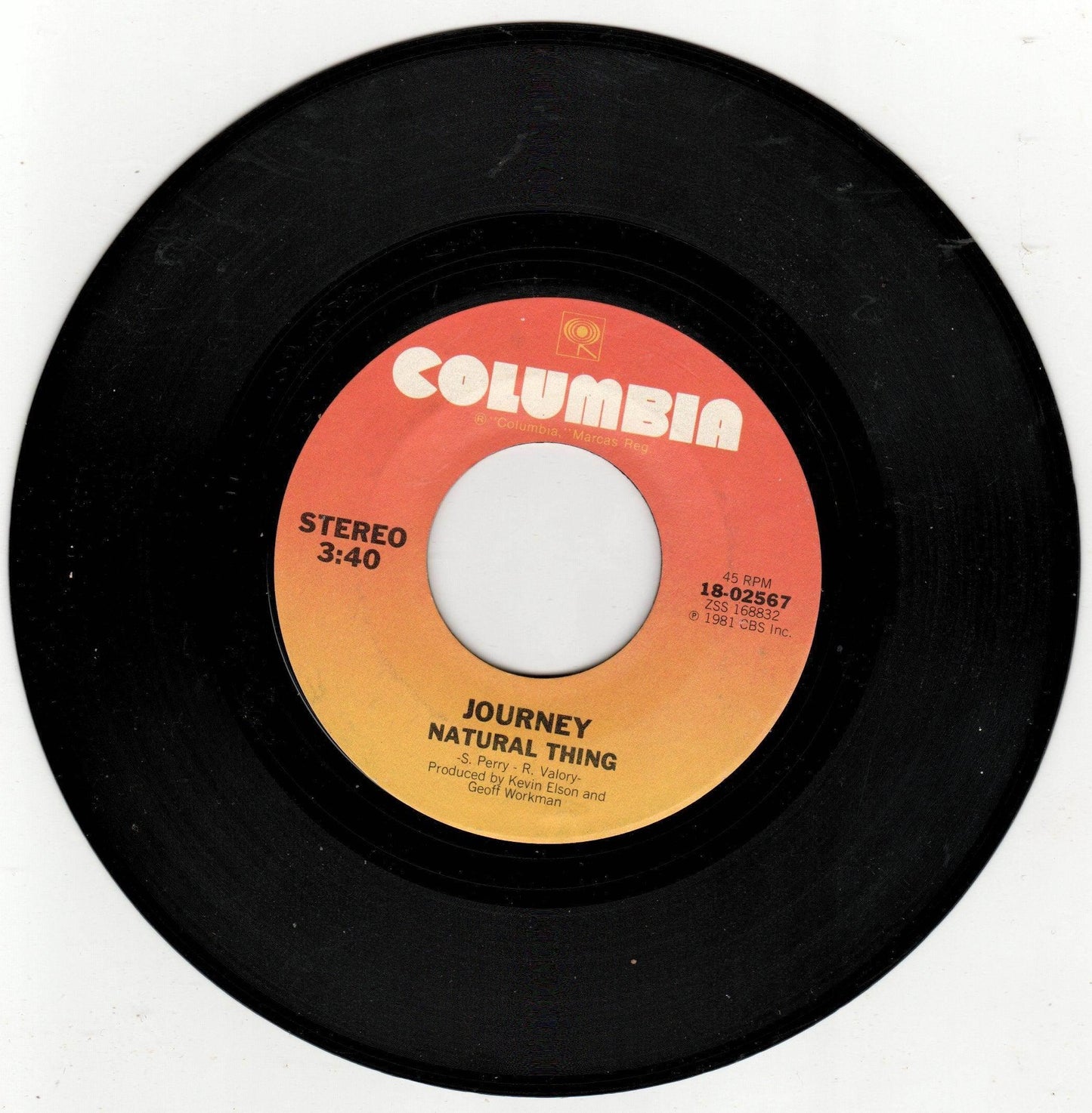 Journey Don't Stop Believin' 7" Vinyl Record Columbia 18-02567 1981 - TulipStuff