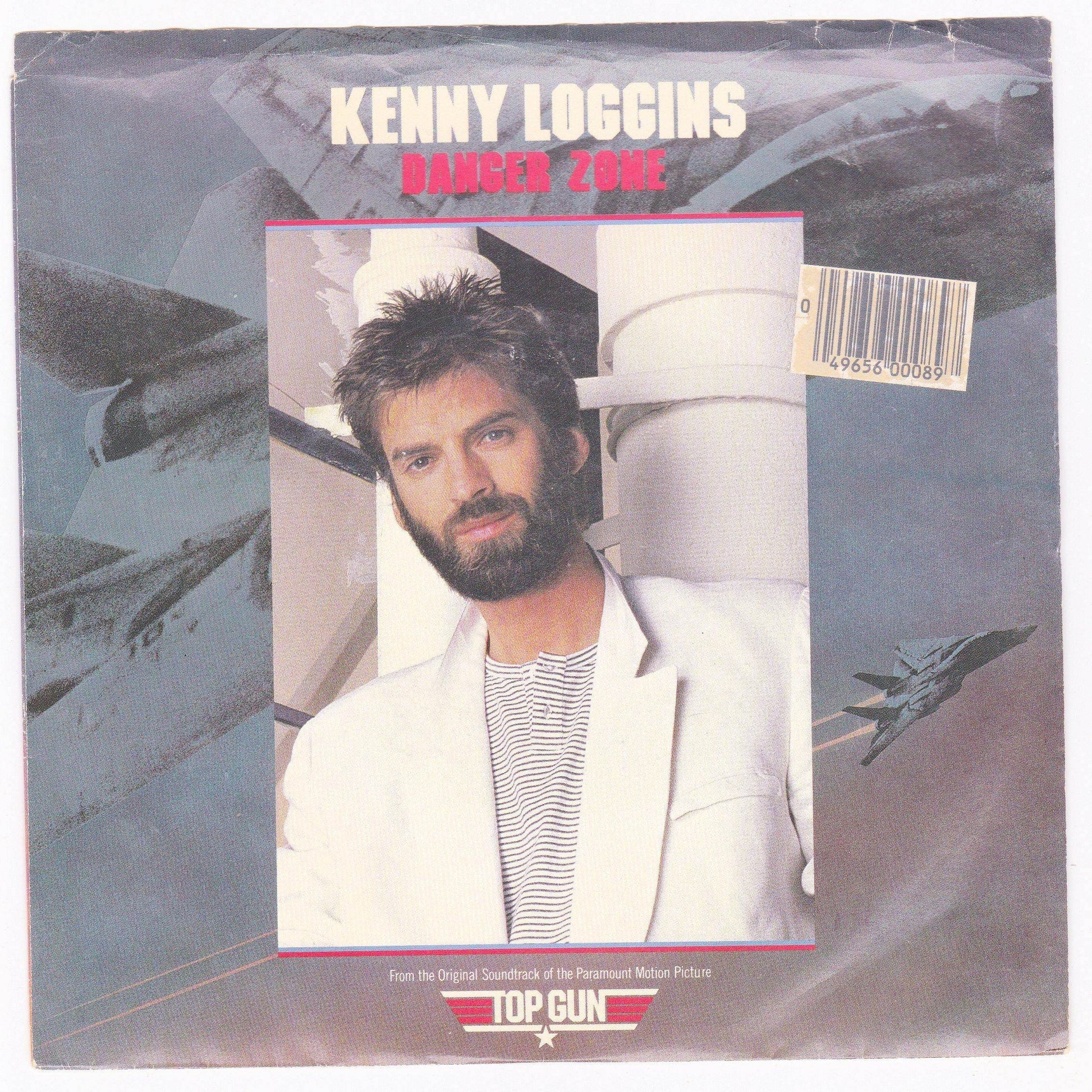 Kenny Loggins Danger Zone 7" 45rpm Vinyl Record 1986 Top Gun - TulipStuff