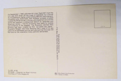 Last Minutes of Korean Airlines Flight 007 Postcard 1983 - TulipStuff