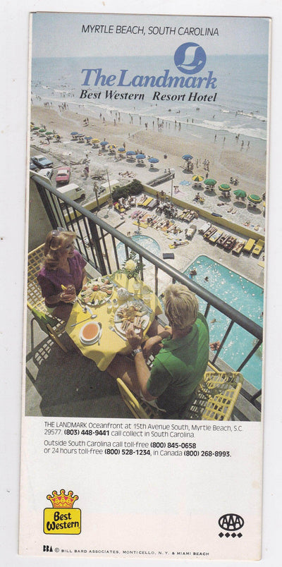 The Landmark Resort Hotel Myrtle Beach SC Early 1980's Brochure - TulipStuff