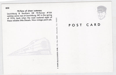 Laurinburg and Southern Railroad GE 70-tonner Diesel Locomotive 1976 - TulipStuff