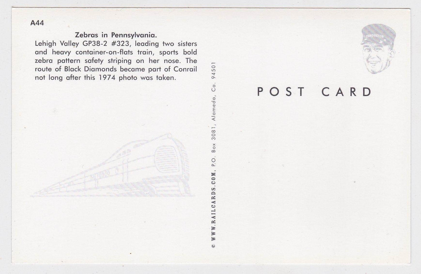 Lehigh Valley EMD GP38-2  Diesel Locomotive Freight Train in 1974 - TulipStuff