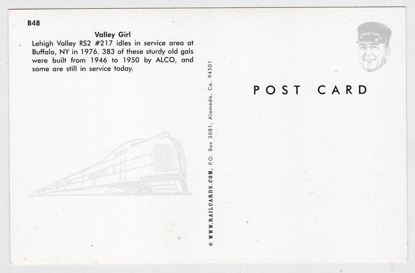 Lehigh Valley Alco RS2  Diesel Locomotive at Buffalo NY in 1976 - TulipStuff