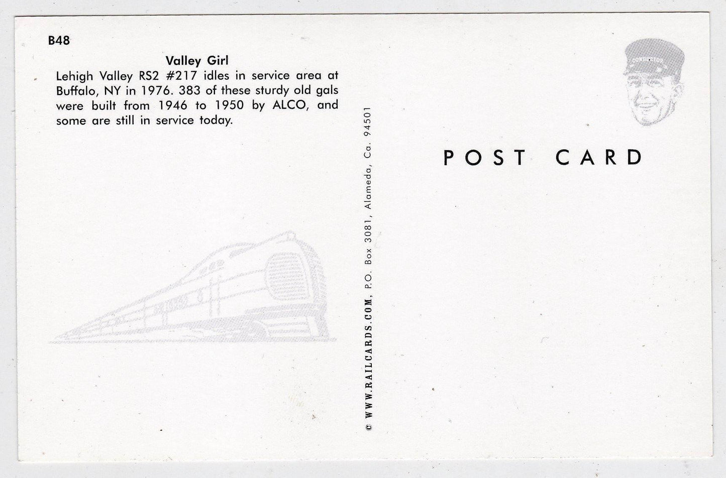 Lehigh Valley Alco RS2 Diesel Locomotive at Buffalo NY in 1976 - TulipStuff