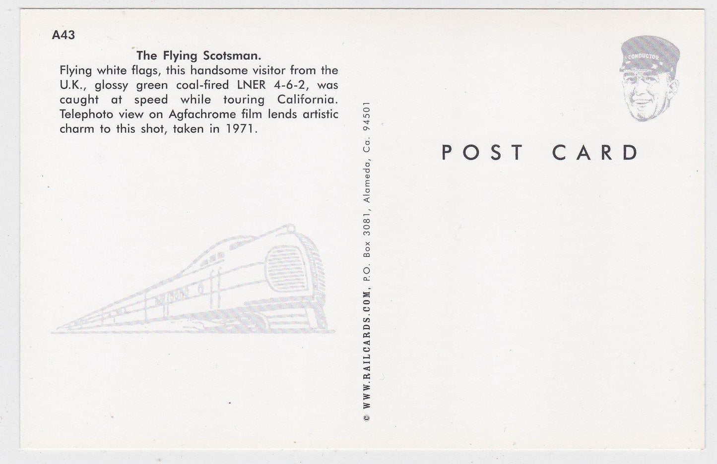 LNER Flying Scotsman 4-6-2 Tank Locomotive In California 1971 - TulipStuff