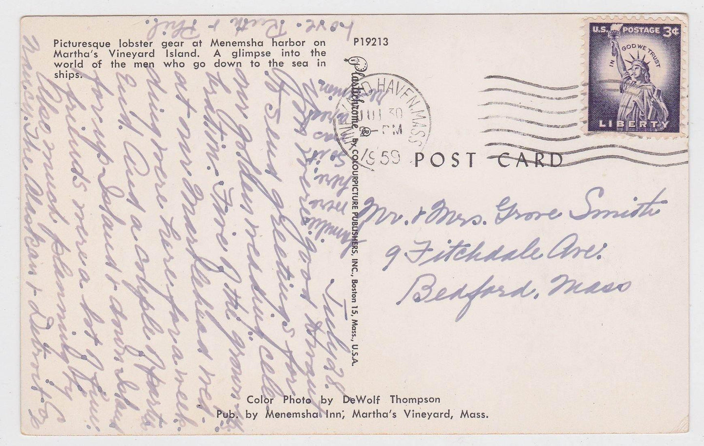 Lobster Gear At Menemsha Harbor Martha's Vineyard Island 1950's - TulipStuff