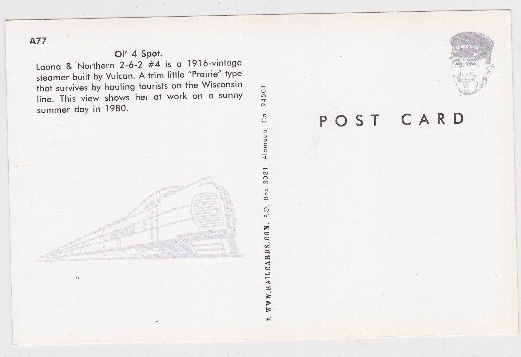 Laona and Northern 1916 Vintage Vulcan 2-6-2 Steam Locomotive - TulipStuff