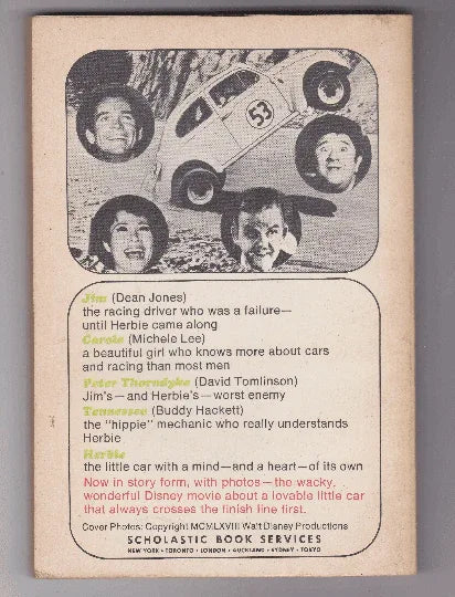 The Love Bug Walt Disney Productions Scholastic Book 1973 - TulipStuff