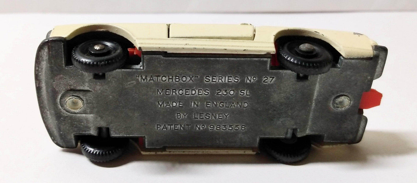 Lesney Matchbox 27 Mercedes-Benz 230SL 1966 England - TulipStuff