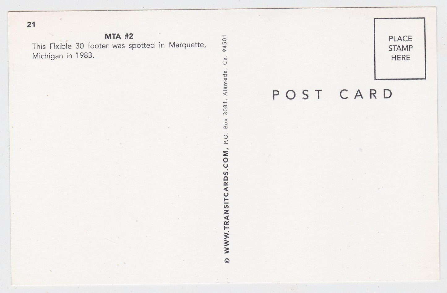 Marquette Transit Authority #2 Flxible Bus in 1983 - TulipStuff