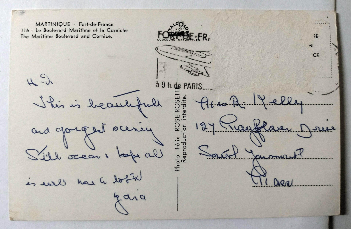 Martinique Fort-de-France Maritime Blvd And Cornice Early 1960's - TulipStuff