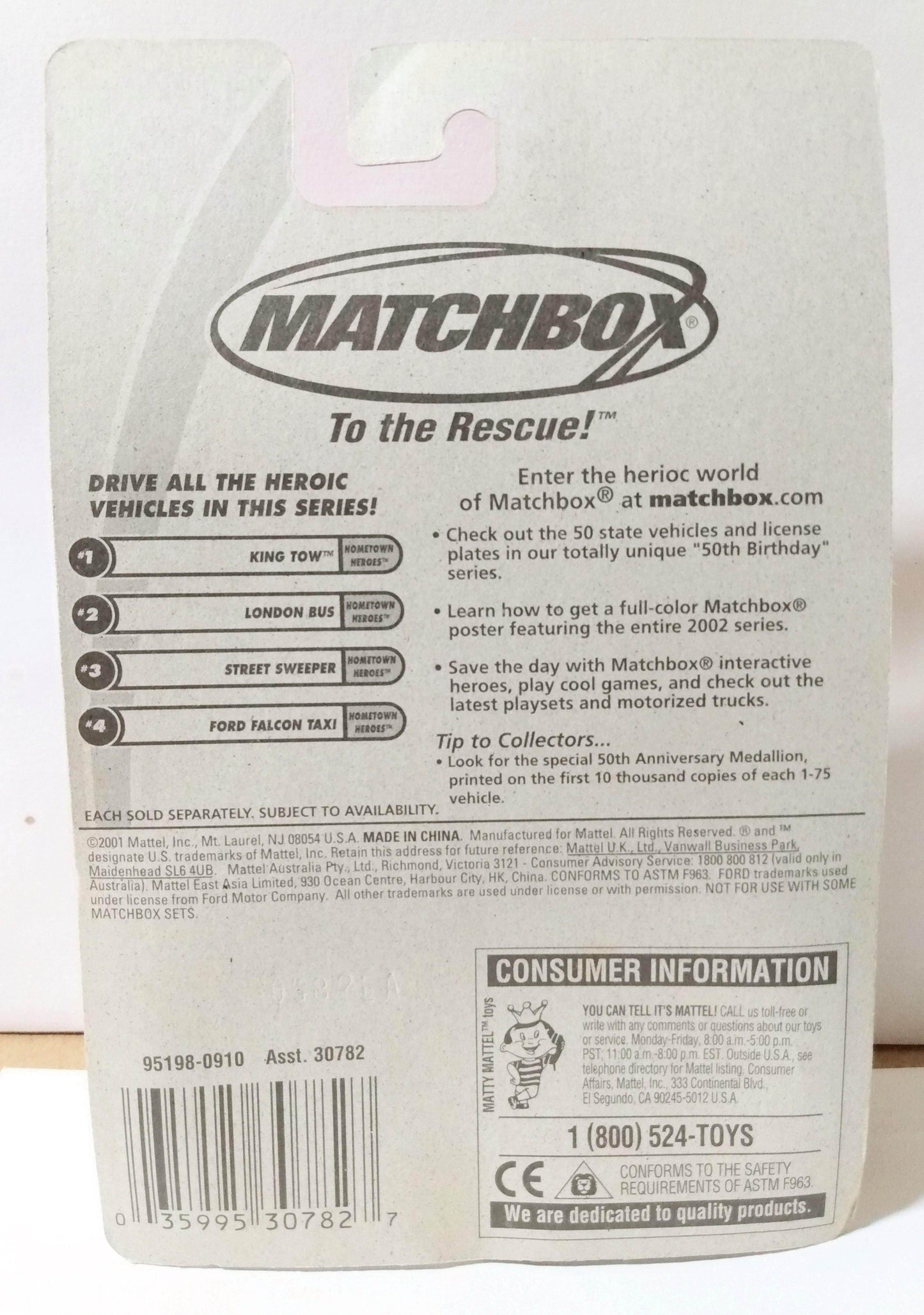 Matchbox #2 Hometown Heroes London Bus Union Jack Tours 2001 - TulipStuff