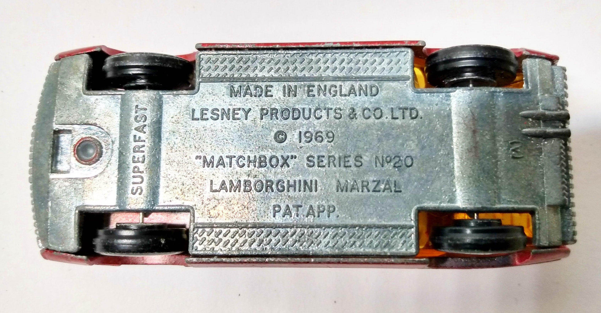 Lesney Matchbox no. 20 Lamborghini Marzal Superfast England 1969 - TulipStuff